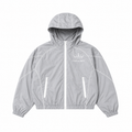 Ice grey hooded windbreaker jacket