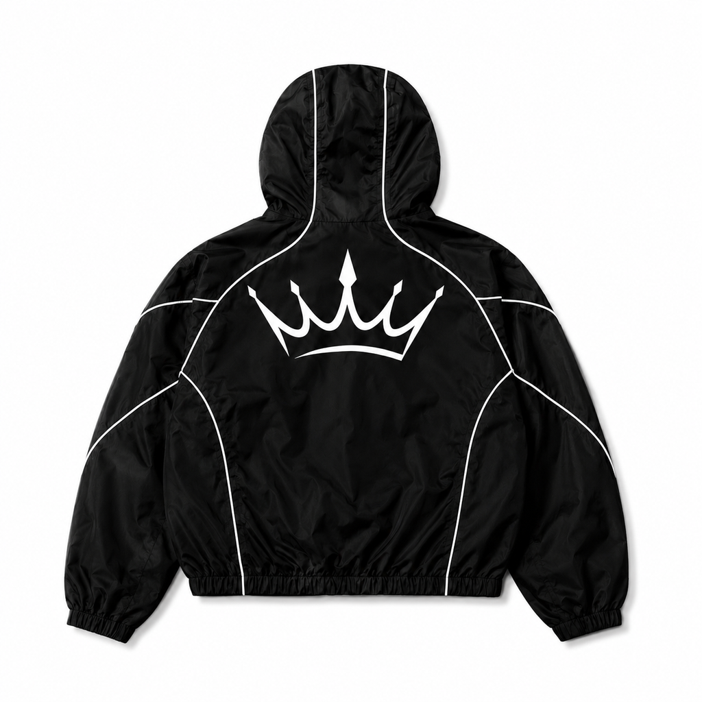 Phantom hooded windbreaker jacket