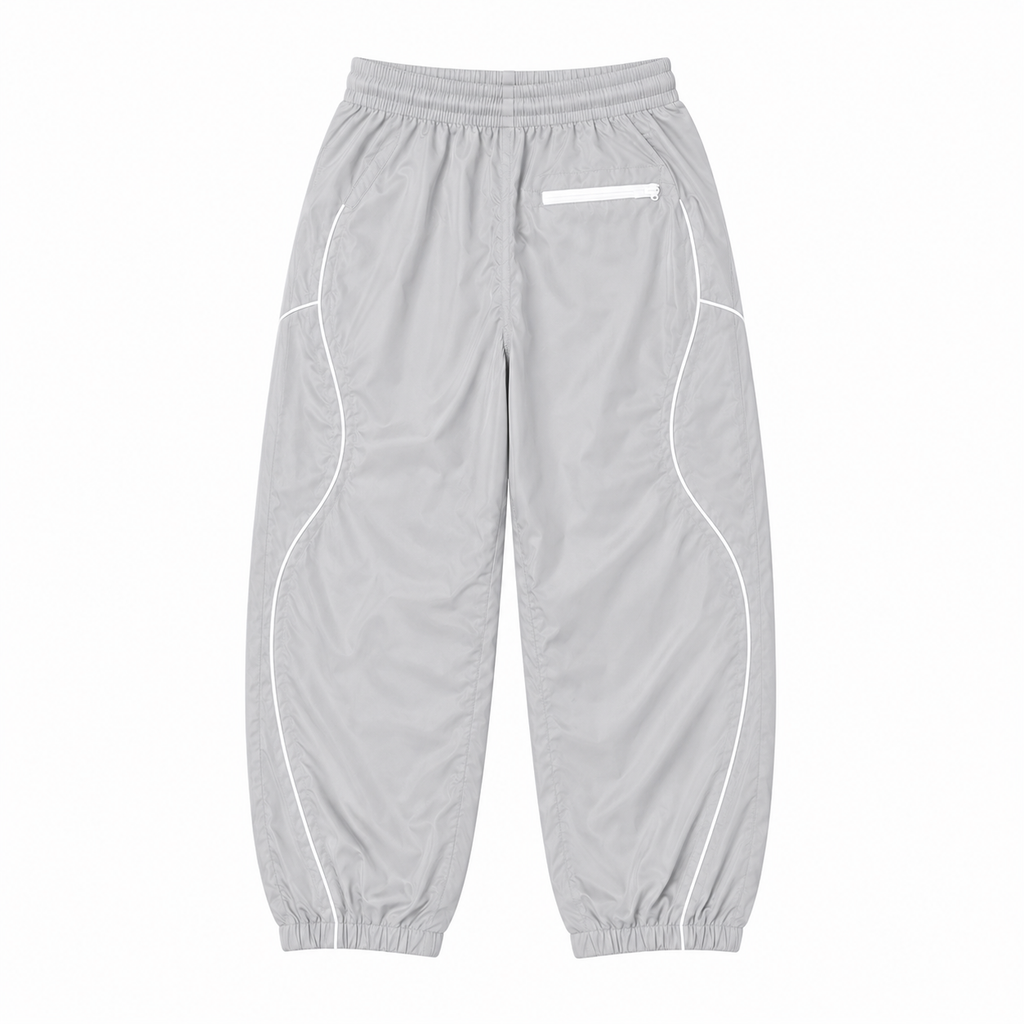 Ice grey windbreaker pants