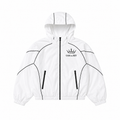Blanco hooded windbreaker jacket