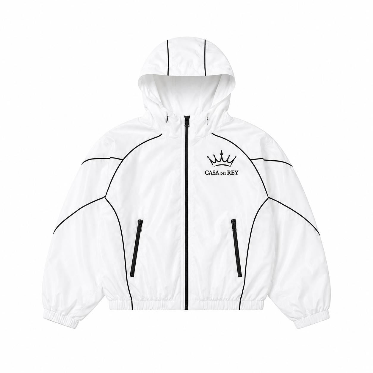 Blanco hooded windbreaker jacket