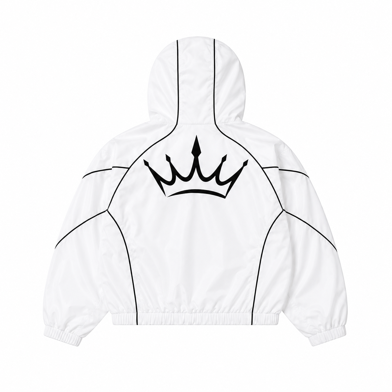 Blanco hooded windbreaker jacket