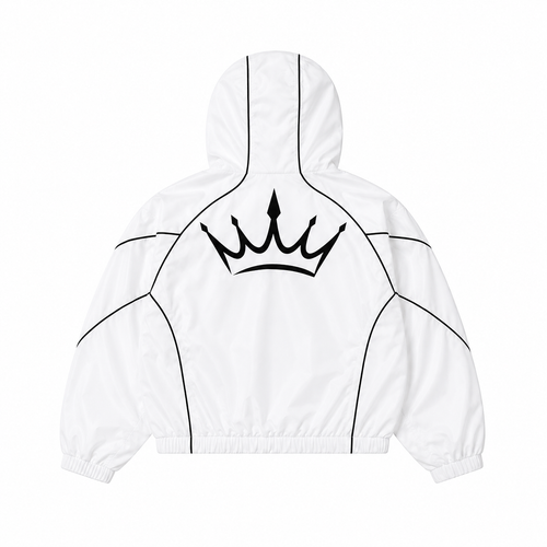 Blanco hooded windbreaker jacket