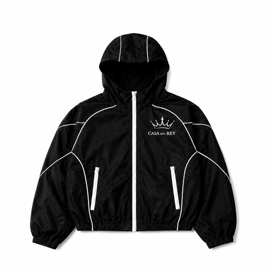 Phantom hooded windbreaker jacket