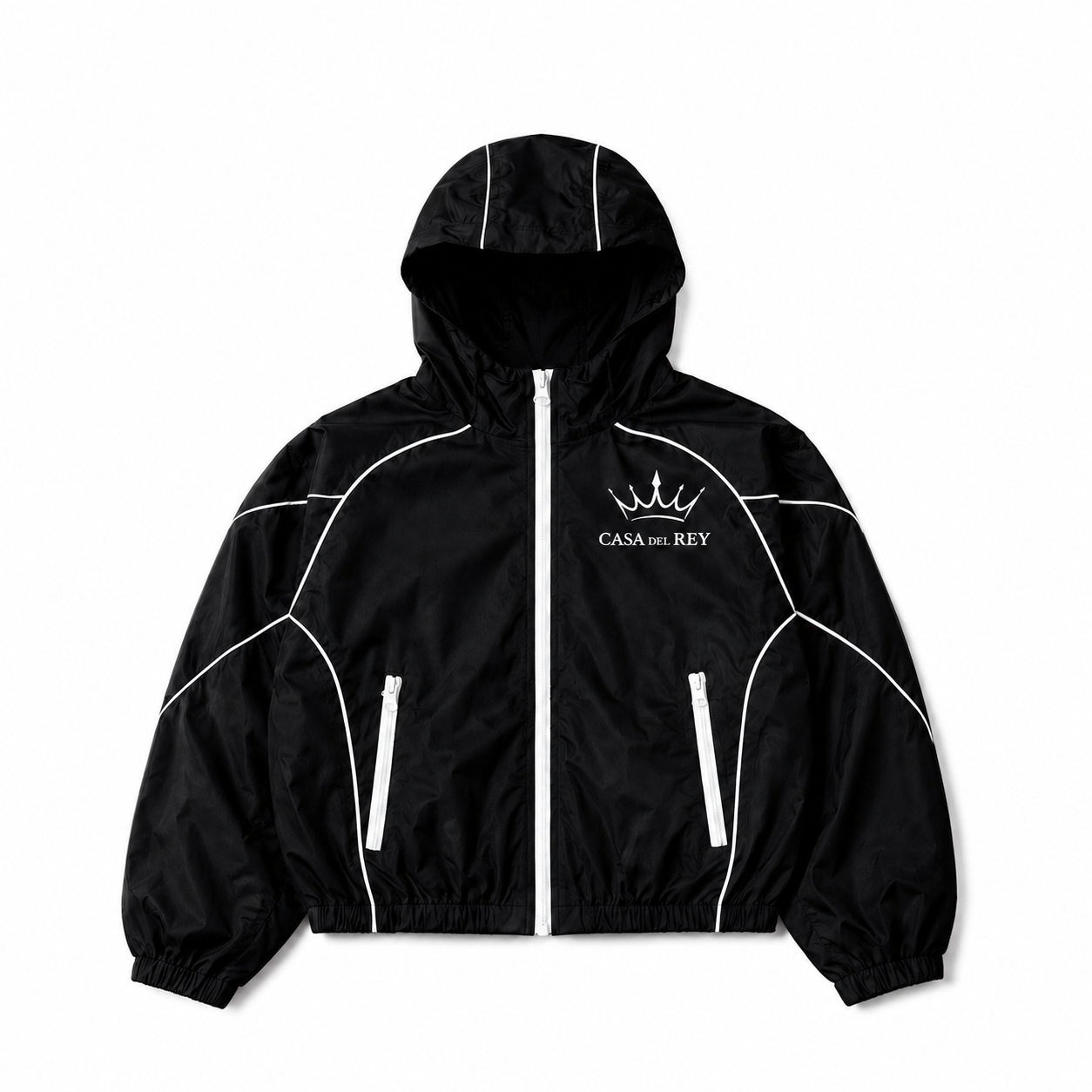 Phantom hooded windbreaker jacket